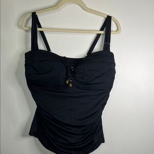 Bleu Rod Beattie Black Swimwear Tankini top